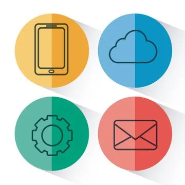 Cloud computing design Stock Illustration