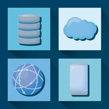 Cloud computing design Illustrazione stock