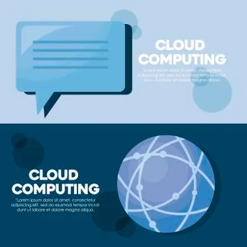 Cloud computing design Stock Illustration
