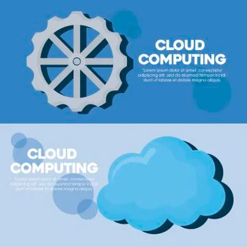 Cloud computing design Stock Illustration