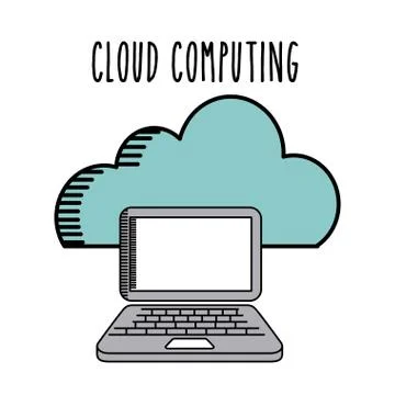 Cloud computing design Stockillustratie