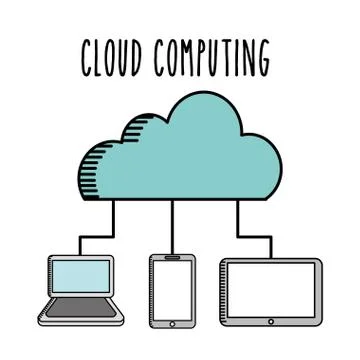 Cloud computing design Stock Illustration