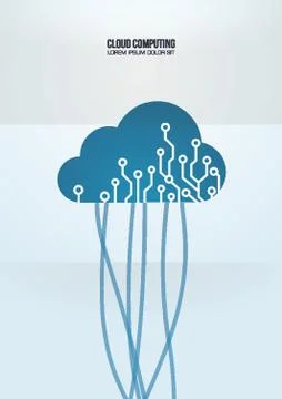 Cloud Computing Design Illustrazione stock