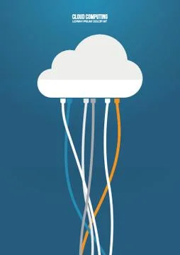 Cloud Computing Design Illustrazione stock