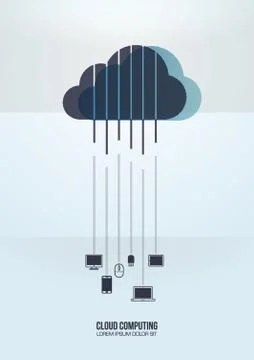 Cloud Computing Design Stock Illustration