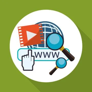 Cloud computing design. Media icon. Isolated illustration Stock Illustration