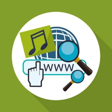 Cloud computing design. Media icon. Isolated illustration Illustrazione stock