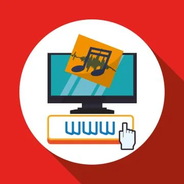 Cloud computing design. Media icon. Isolated illustration 库存插图