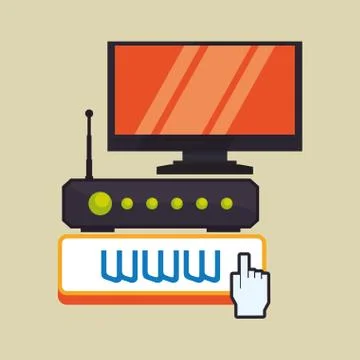 Cloud computing design. Media icon. Isolated illustration Stock Illustration