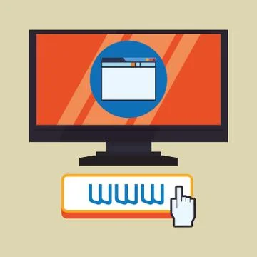 Cloud computing design. Media icon. Isolated illustration Stock Illustration