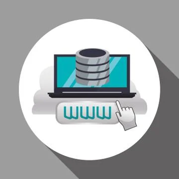 Cloud computing design. Media icon. Isolated illustration 库存插图