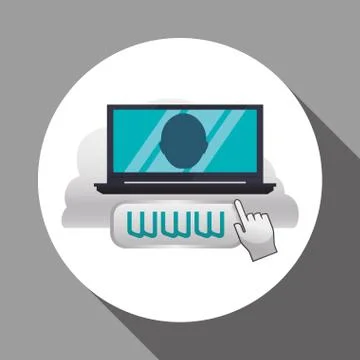 Cloud computing design. Media icon. Isolated illustration Illustrazione stock