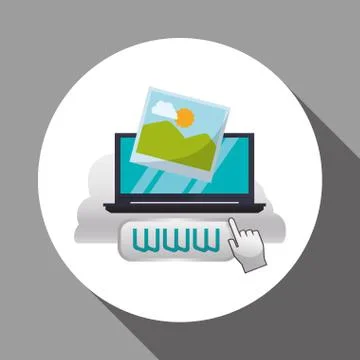 Cloud computing design. Media icon. Isolated illustration イラスト素材