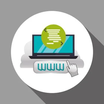 Cloud computing design. Media icon. Isolated illustration Stock Illustration