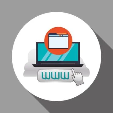 Cloud computing design. Media icon. Isolated illustration Illustrazione stock
