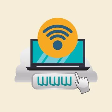 Cloud computing design. Media icon. Isolated illustration Illustrazione stock