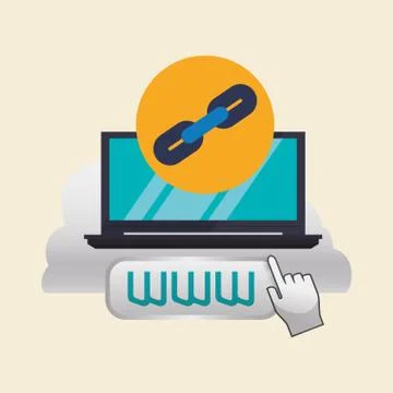 Cloud computing design. Media icon. Isolated illustration Stock Illustration