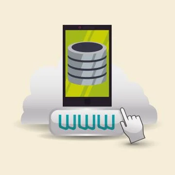 Cloud computing design. Media icon. Isolated illustration イラスト素材