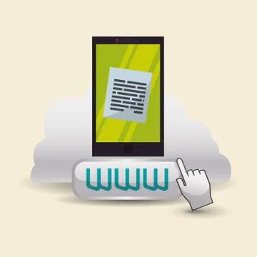 Cloud computing design. Media icon. Isolated illustration 库存插图