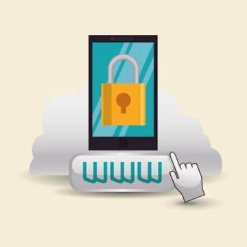 Cloud computing design. Media icon. Isolated illustration イラスト素材