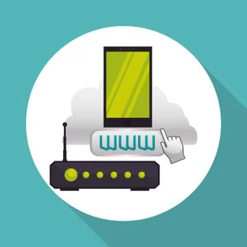 Cloud computing design. Media icon. Isolated illustration Illustrazione stock