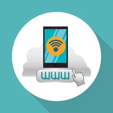 Cloud computing design. Media icon. Isolated illustration 库存插图