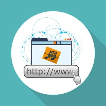 Cloud computing design. Media icon. Isolated illustration イラスト素材