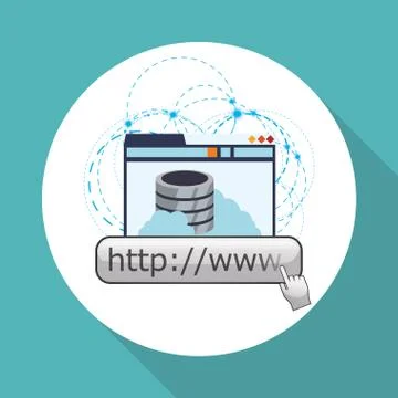 Cloud computing design. Media icon. Isolated illustration Stock Illustration