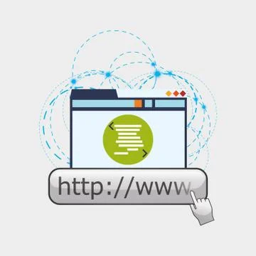 Cloud computing design. Media icon. Isolated illustration Illustrazione stock
