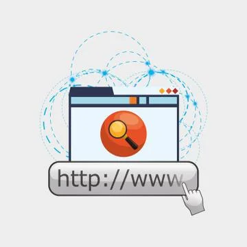 Cloud computing design. Media icon. Isolated illustration Illustrazione stock