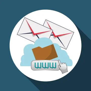 Cloud computing design. Media icon. Isolated illustration Stock Illustration