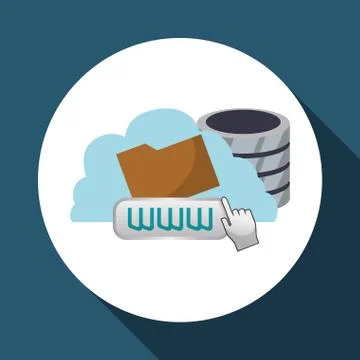 Cloud computing design. Media icon. Isolated illustration Stock Illustration