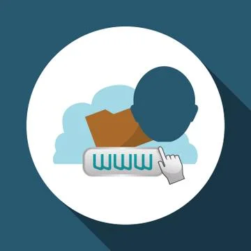 Cloud computing design. Media icon. Isolated illustration Illustrazione stock