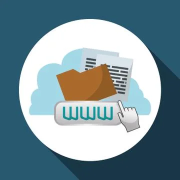 Cloud computing design. Media icon. Isolated illustration Stock Illustration