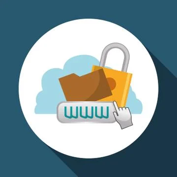 Cloud computing design. Media icon. Isolated illustration Illustrazione stock