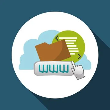 Cloud computing design. Media icon. Isolated illustration Illustrazione stock