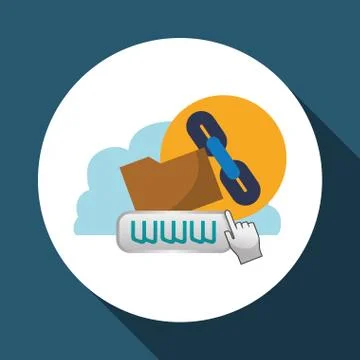 Cloud computing design. Media icon. Isolated illustration Illustrazione stock