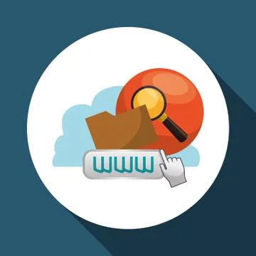 Cloud computing design. Media icon. Isolated illustration Illustrazione stock