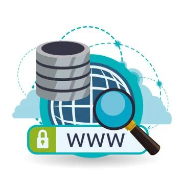 Cloud computing design. Media icon. Isolated illustration 스톡 일러스트