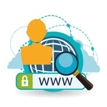 Cloud computing design. Media icon. Isolated illustration Illustrazione stock