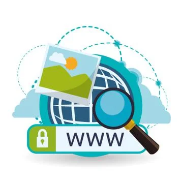 Cloud computing design. Media icon. Isolated illustration 库存插图