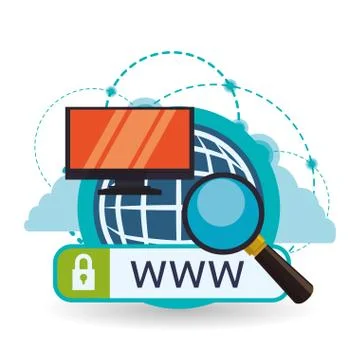 Cloud computing design. Media icon. Isolated illustration 库存插图