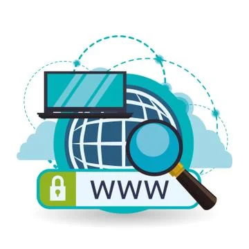 Cloud computing design. Media icon. Isolated illustration Stock Illustration