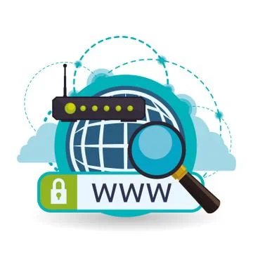 Cloud computing design. Media icon. Isolated illustration Stock Illustration