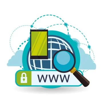 Cloud computing design. Media icon. Isolated illustration Illustrazione stock