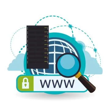 Cloud computing design. Media icon. Isolated illustration Stock Illustration
