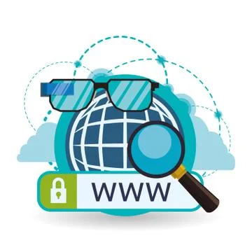 Cloud computing design. Media icon. Isolated illustration Stock Illustration