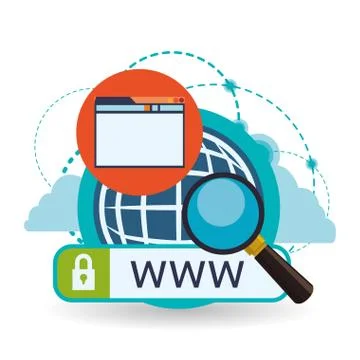 Cloud computing design. Media icon. Isolated illustration Illustrazione stock