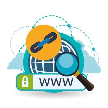 Cloud computing design. Media icon. Isolated illustration Stock Illustration