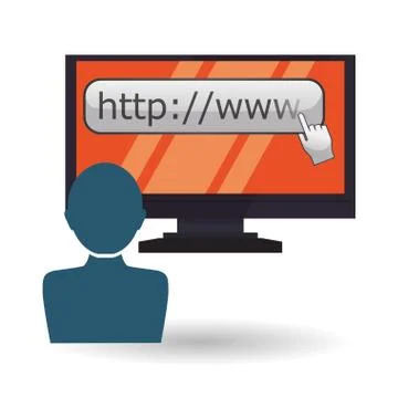 Cloud computing design. Media icon. Isolated illustration Stock Illustration